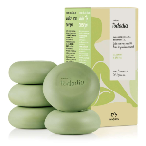 Sabonete Tododia Em Barra Puro Vegetal Cx Com 5 Unidades De 90g