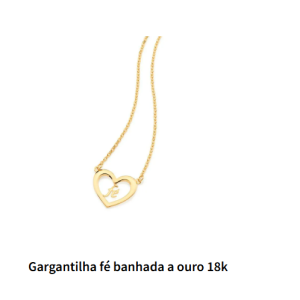 Cordão Fé Folheado a Ouro 18k Rommanel Cod. 532199